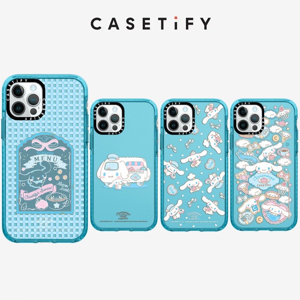 สีฟ้าน่ารัก Cinnamoroll Anti fall เคสโทรศัพท์สําหรับ iPhone 16 Pro Max 16 Pro 15ProMAX 16 15 14 13 12 11 Pro Max X XS XR กรณีคลุมทั้งหมดปลอกกันกระแทกป้องกันปกอ่อน