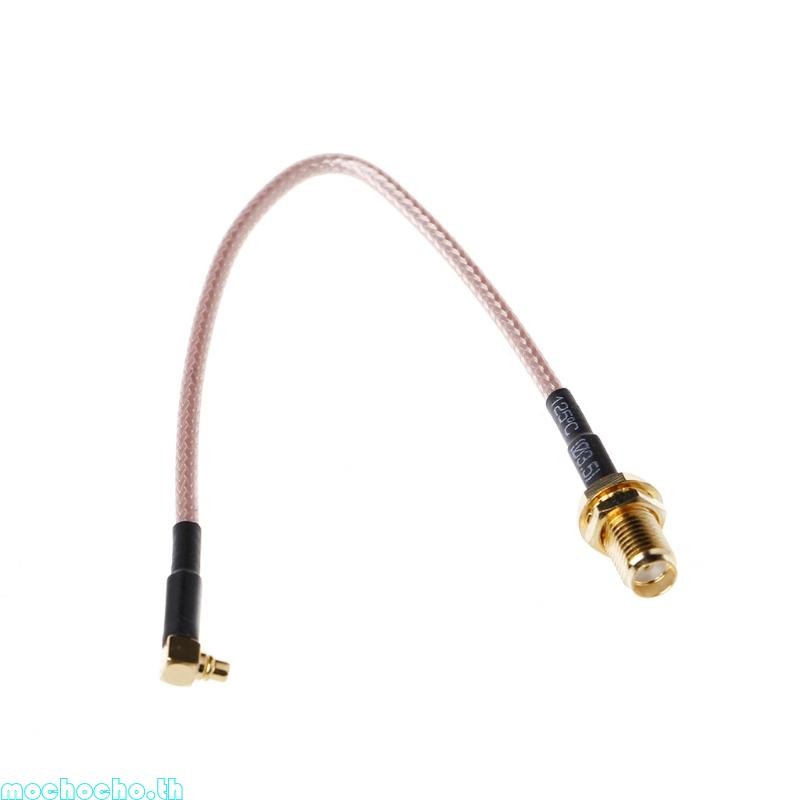 Mocho SMA หญิงถึง MMCX ชายมุมขวา Pigtail สาย RG316 15 ซม. 6