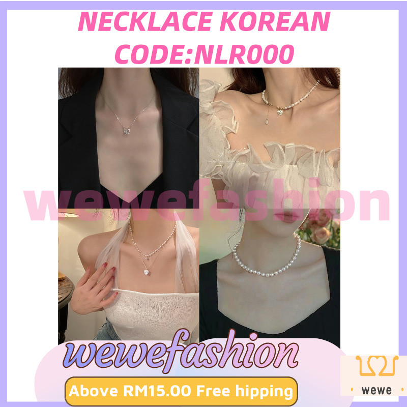 สร้อยคอเกาหลี Love Heart Simple Gold Sliver Chain แฟชั่นผู้หญิงเครื่องประดับหมี Choker-NLR000 เวอร์ช