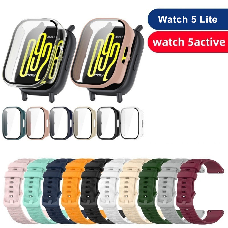 Case+StrapXiaomi Redmi watch 5 Active watch Strap Replacement Silicone Strap Mi watch 5 Active Case 