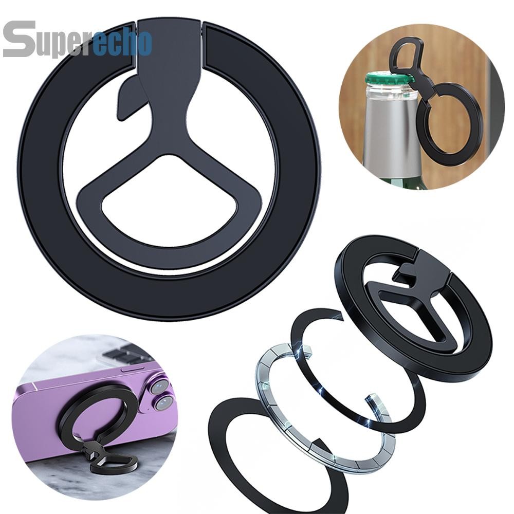 3-in-1 Magnetic Phone Grip Ring Holder ที่เปิดขวดสําหรับ iPhone 15 14 13 12 [superecho.th]