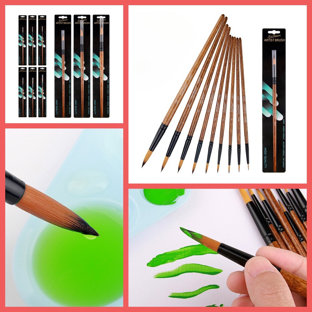 ชิ้นเดียวhb-3367แปรงไนลอน/แปรงทาสีสําหรับภาพวาดอะคริลิค/ภาพวาดสีน้ํามัน/ภาพวาดสีน้ํา