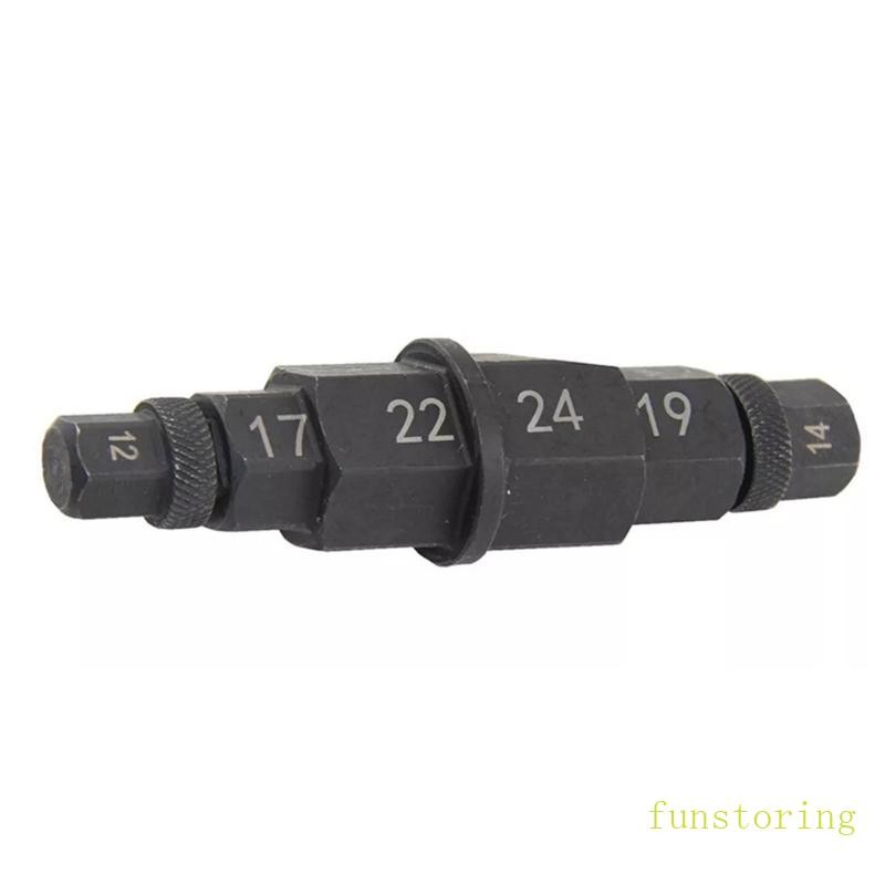 Fun สะดวก 6 in 1 Hex Allen Axle Tool เครื่องมือถอดยางสําหรับรถจักรยานยนต์กีฬา