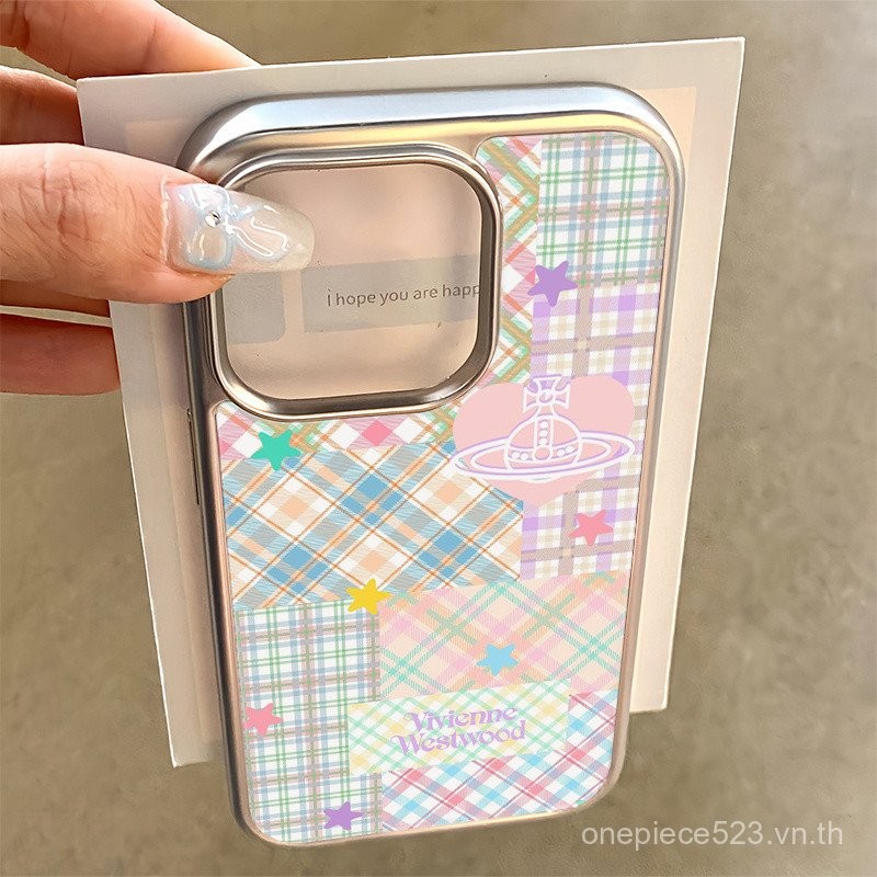 เคสโทรศัพท์ลายสก๊อตสีโดปามีนสำหรับแอปเปิ้ลสำหรับ iPhone 7/8PLUS 16PROMAX 12 15 14 13 11 PROMAX ชุบด้วยไฟฟ้ากรอบ xsmax XS XR 16 11 14 13 12 15 Pro อุปกรณ์ป้องกันการดูดซับแรงกระแทก qvsj - รูปที่ 4