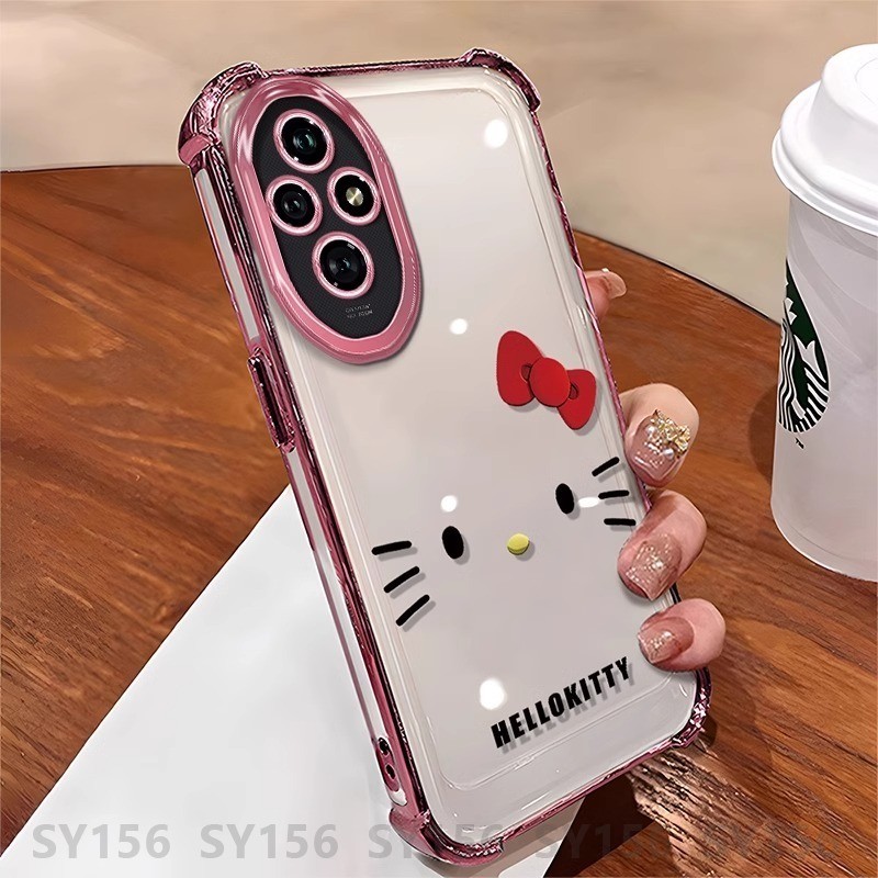 เคส Honor 200 Pro 200Pro X9b X9a 5G พร้อม Carema Protector Clear Soft Luxury Aesthetic กันกระแทกหนา Air Cushion Anti-Fall