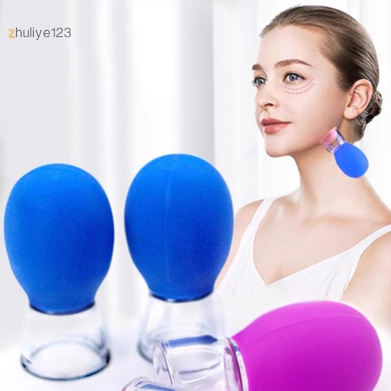 <zhuliye123> 1 ชิ้นซิลิโคนธรรมชาติ Cupping นวดถ้วยสําหรับ Body Fac คอนวดตาสูญญากาศ Body Facial Care Anti-aging เครื่องมือความงาม Nice