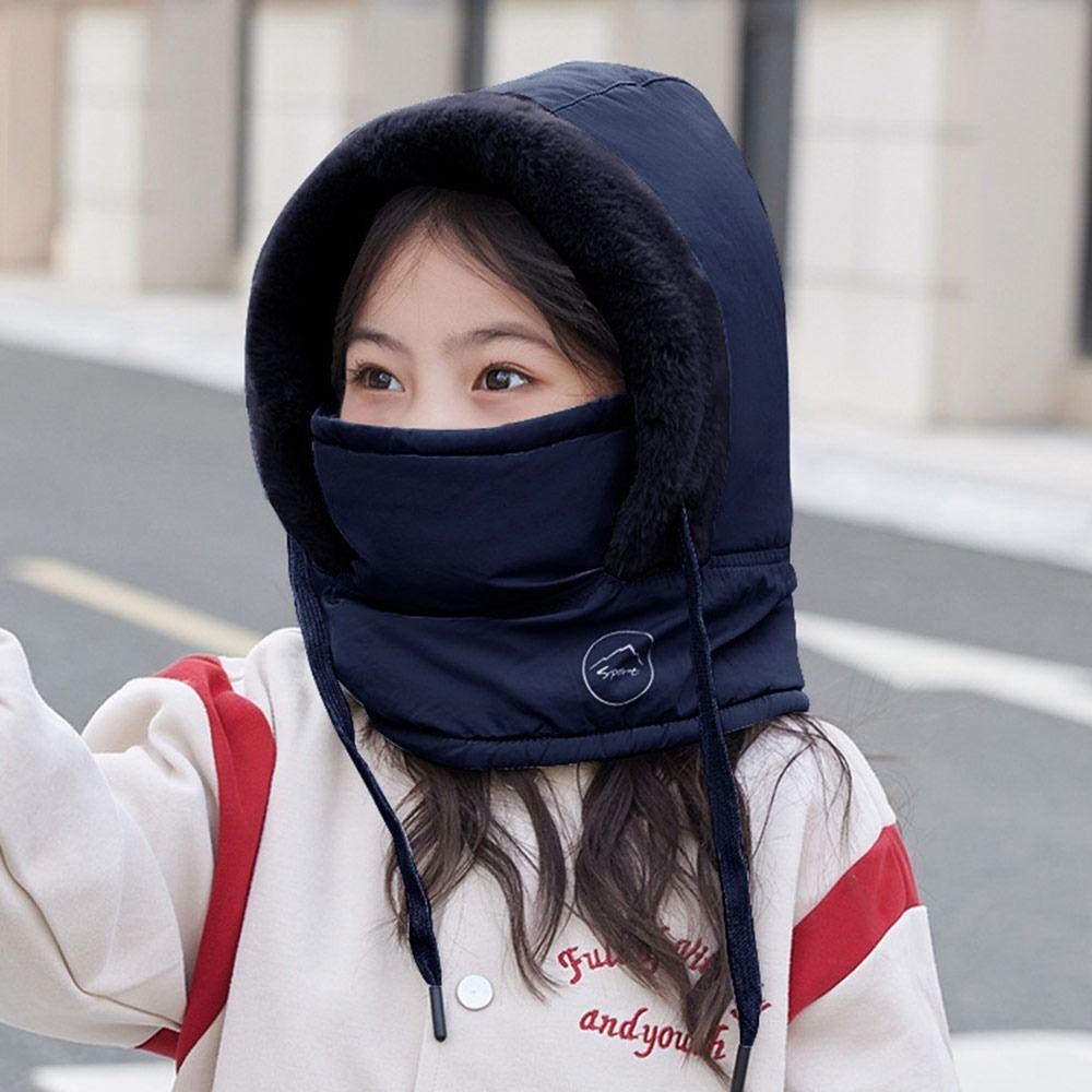 หมวกเด็กฤดูหนาว ดีไซน์สำหรับชายและหญิง กันลม ป้องกันหูอบอุ่น พร้อมขนแกะและไหมพรม - รูปที่ 2