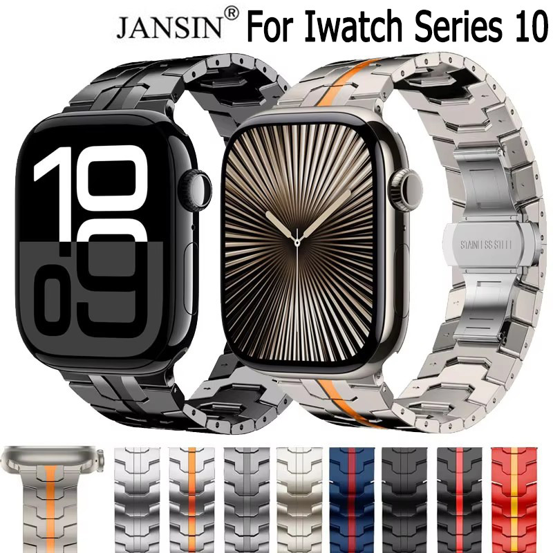 สายนาฬิกา iwatch series 10 46มม 42มม สายนาฬิกาข้อมือ ชนิดสเตนเลส สําหรับ Iwatch series 10 42มม 46มม