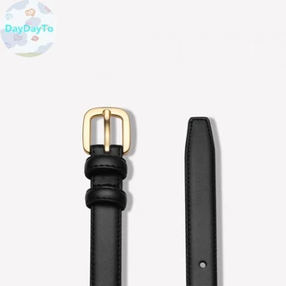 DayDayTo เข็มขัดหนังสําหรับผู้หญิงหัวเข็มขัดโลหะสายรัดเอว Causal Simple หญิงกางเกงยีนส์ชุดกางเกงตกแต่งเข็มขัดของขวัญ TH