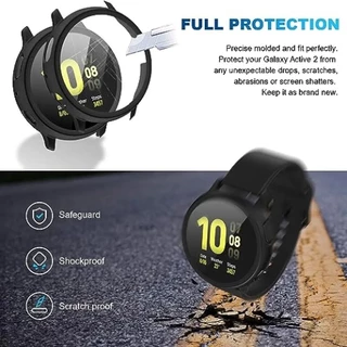 สายรัด + PC สําหรับ Samsung Galaxy นาฬิกา Active 2 สร้อยข้อมือซิลิโคนอ่อนนุ่มครอบคลุมกันชนสําหรับนาฬิกา 4/5/6/7/FE 40 มม.44 มม.ฝาครอบป้องกัน