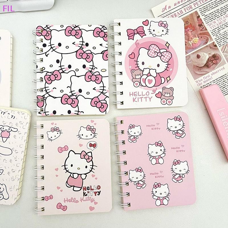 Fil น่ารัก Hello Kitty มินิแบบพกพา A7 Coil Notebook Notepad ไดอารี่เครื่องเขียนนักเรียนอุปกรณ์การเรียน Back To School เด็กของขวัญ OP