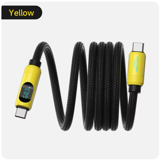 Hagibis 240W MAGNETIC USB C CABLE LED จอแสดงผล USB C สายชาร์จ TYPE C PD 240W FAST CHARGING สําหรับ iPhone 16 15 Samsung