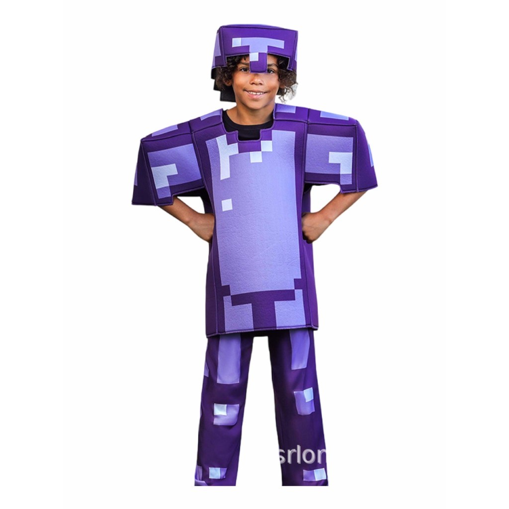 Zst Minecraft Steve เกราะเด็กเด็กคอสเพลย์เครื่องแต่งกายเด็กฮาโลวีนเกมตัวละครเครื่องแต่งกายประสิทธิภาพ