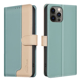 เคส Case for iPhone 17 Air 17e 16e 16 15 14 Plus ไอโฟน 13 12 Pro Max เคสโทรศัพท์หนังฝาพับพร้อมช่องใส่บัตรสําหรับ Splice Color PU Leather Flip Cover Magnetic Wallet With Card Slots Soft TPU Shell ซองมือถือ BF33