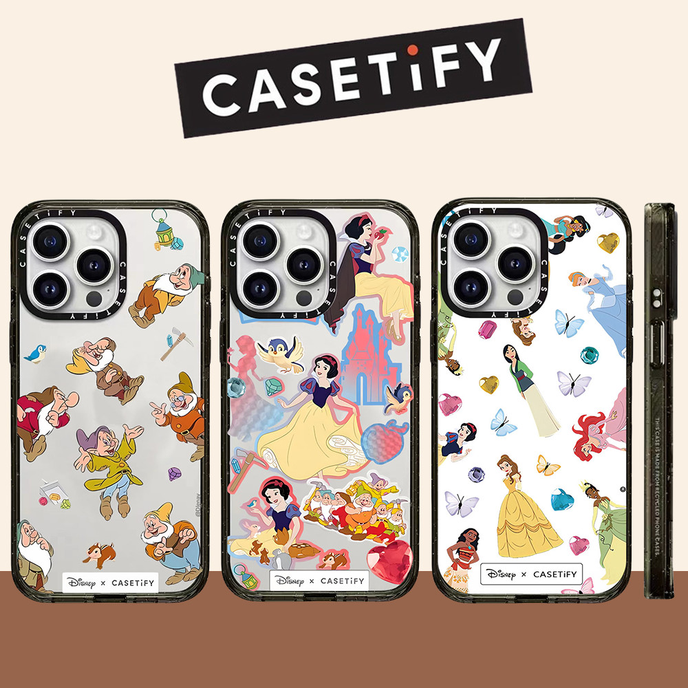 Casetify Seven Dwarfs อะคริลิค Hard เคสโทรศัพท์สําหรับ iPhone 16 Pro Max 16 Plus 15 Pro Max 14 13 12 11 กรณีกันกระแทกป้องกันปลอก