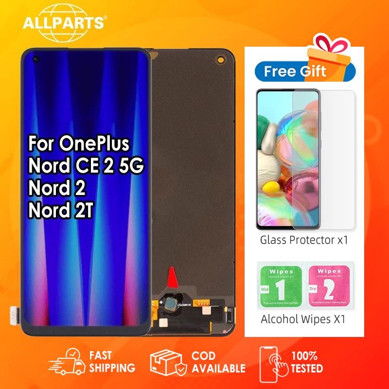 Allparts หน้าจอสัมผัสดิจิทัล LCD OLED INCELL แบบเปลี่ยน สําหรับ Oneplus Nord CE 5G 2 2T