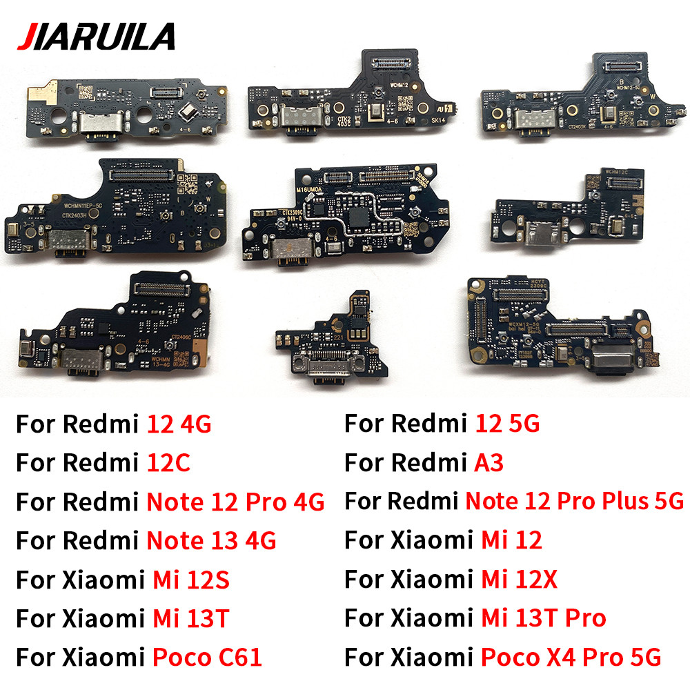 Usb ชาร์จพอร์ต Micro Dock Connector Flex สําหรับ Xiaomi Redmi 12 4G 5G 12C A3 หมายเหตุ 12 13 Mi 12 1