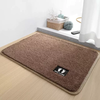 พรมเช็ดเท้า สไตล์มินิมอล มีกันลื่น 40x60 ซม. มีให้เลือก 7 สี