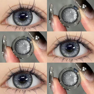 (COD) 0 ° -500 °คอนแทคเลนส์สายตาสั้น / สีม่วง / ชมพูอ่อน / น้ำตาล / ดำ / สตาร์เทา / คอนแทคเลนส์แฟชั่น 14.0mm/14.5mm YXYJ996