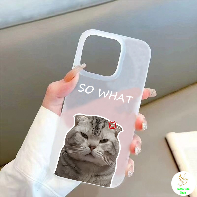 COD-ในไทย เคสคู่รัก ลูกแมวโกรธน่ารัก สําหรับ iPhone 7 8 X 11 12 13 14 15 TPU เคสโทรศัพท์ฝ้า กันกระแทก Unisex