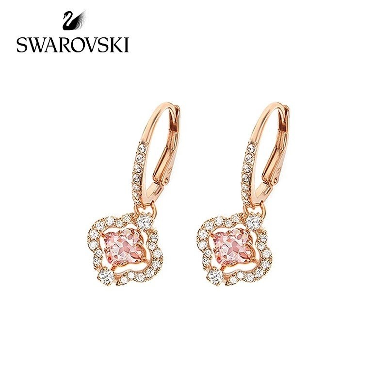 🚚สินค้าพร้อมส่งในไทย🚚แท้100% Swarovsk UNA SPARKLING DANCE ส่องแสงสดใส โคลเวอร์สี่ใบ ต่างหู - รูปที่ 2