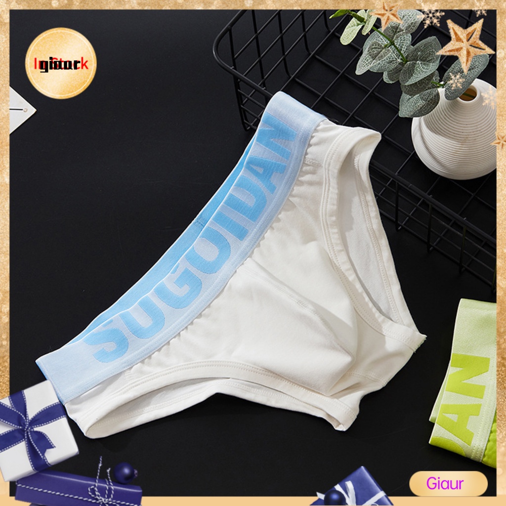 Giarz เซ็กซี่ Slim Men กางเกงต่ําเอวกางเกงผู้ชายสบายต่ําเอว U นูนออกแบบนุ่ม Breathable และ Anti-septic ชุดชั้นในสไตล์ Contrast สําหรับ Casual