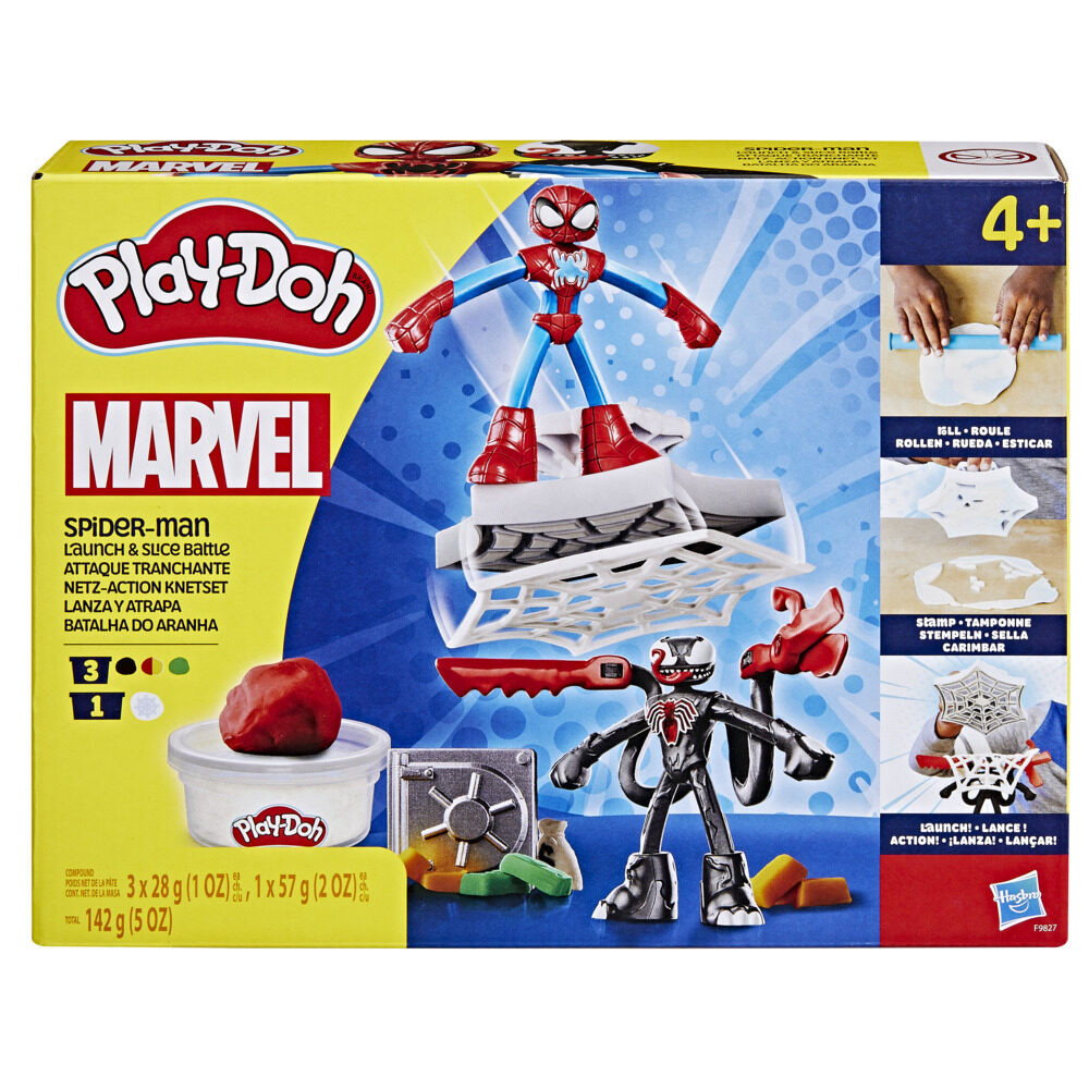 PLAY-DOH SPIDERMAN LAUNCH AND SLICE BATTLE
