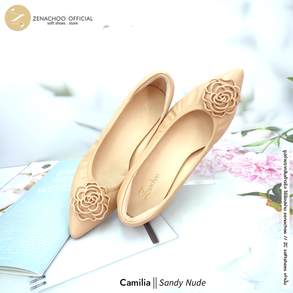 Zenachoo รุ่น Camilia สูง 1นิ้ว ทรงปกติ เปลี่ยนไซส์ได้-ไม่รับคืน หนังแกะนิ่ม หน้ากว้างเดินสบายมาก ราคา ถูกที่สุด ดีลบีเคเค แกลเลอรีภาพที่ 7