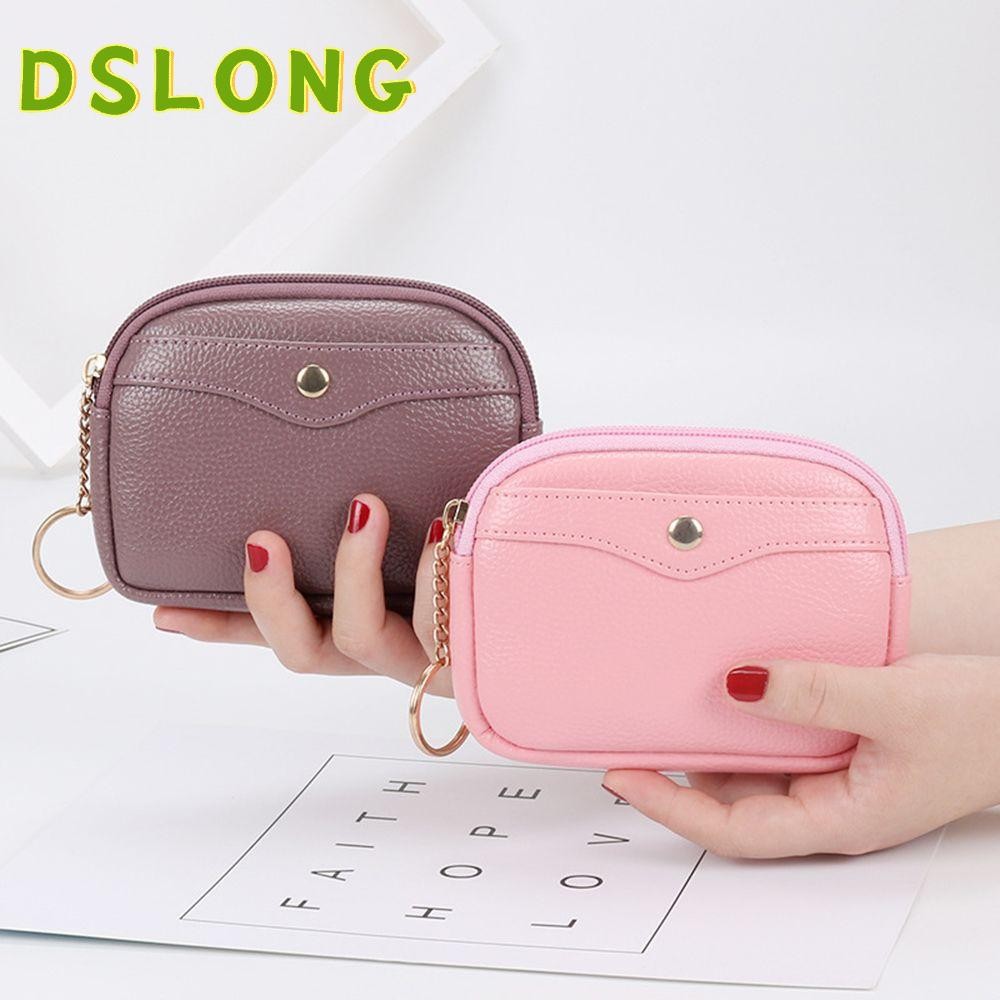 DSLONG กระเป ๋ าใส ่ เหรียญขนาดเล ็ กหนัง PU สั ้ นผู ้ หญิงคลัทช ์ ผู ้ ถือบัตร
