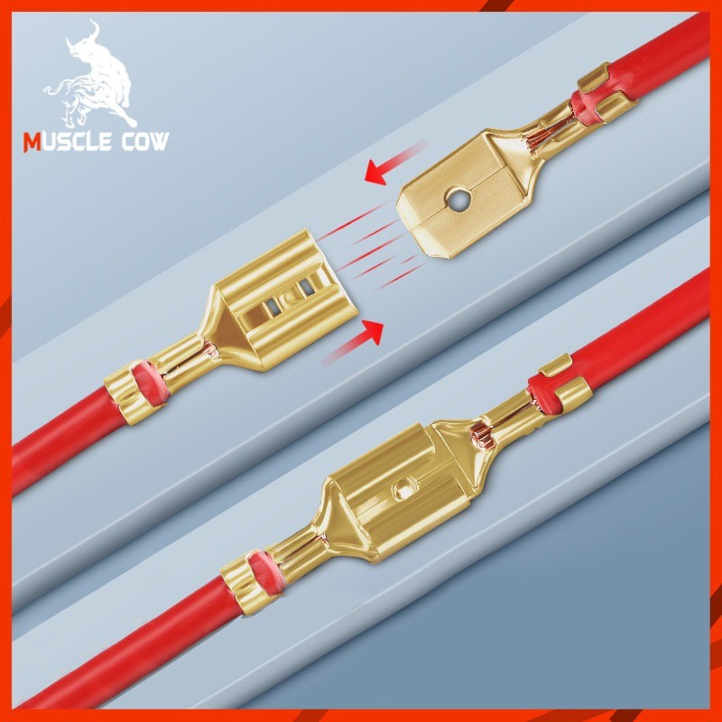 MUSCLE COW ชุดขั้วต่อสายไฟ 135 ชิ้น ขนาด 2.8/4.8/6.3 มม. ทองแดงคุณภาพสูง ถอดง่าย พร้อมกล่อง เหมาะซ่อมรถและงานไฟฟ้า - รูปที่ 3