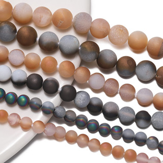 St. kunkka 6/8/10 มม.ชุบลูกปัดอาเกตสองสี 1 String ลูกปัดหินธ…