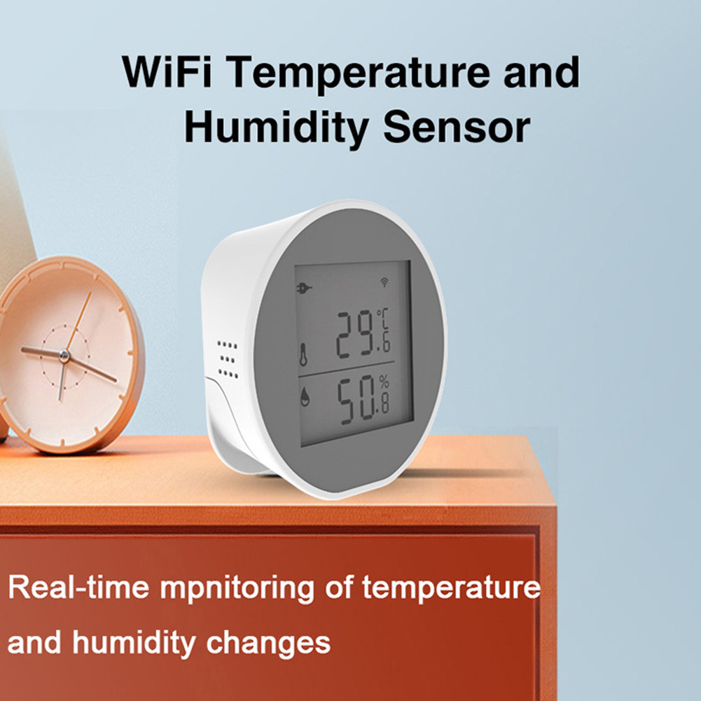 เครื่องวัดอุณหภูมิ WiFi เซ็นเซอร์ไฮโกรมิเตอร์ Smart Automation เครื่องวัดอุณหภูมิในร่มสําหรับห้องนั่