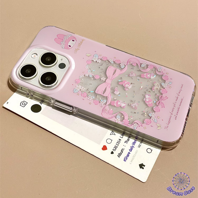 การ์ตูนน่ารักเมโลดี้หวานโบว์ดอกไม้นุ่ม เคส IPhone 16 11 13 15 14 12 Pro Max 7Plus XR 15 14 7 8 16 Plus X XS Max SE 2020 - รูปที่ 3