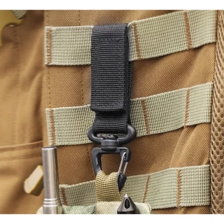 พวงกุญแจ คลิปหัวเข็มขัดไนล่อน แบบพกพา สไตล์ทหาร ABS Molle Webbing Belt Clip