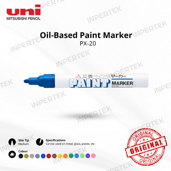 UNI MITSUBISHI PX20 Paint Marker Permanent PX-20 Medium Oil Based Permanent Base ทุกสีเดิม