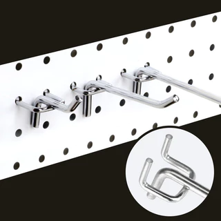 (ราคาต่อ 10 ชิ้น)ตะขอ ลวดแขวน ตะขอโลหะpegboard ลวดแขวนสินค้าใช้ร่วมกับผนังรู ขนาดต่างๆ