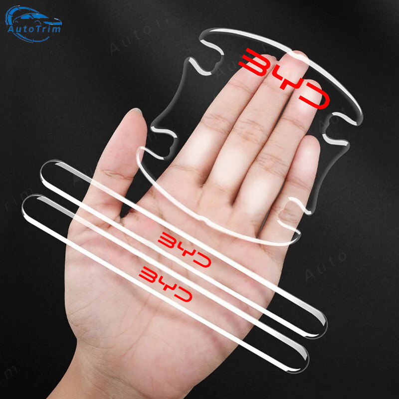 BYD รถประตูชามสติกเกอร์ป้องกันสติกเกอร์จับโปร่งใส Universal ด้านข้าง Anti-Collision Strip Anti-Scratch สติกเกอร์สําหรับ Atto 3 Dolphin E6 Tang ซีล M6 E5 เพลง G5