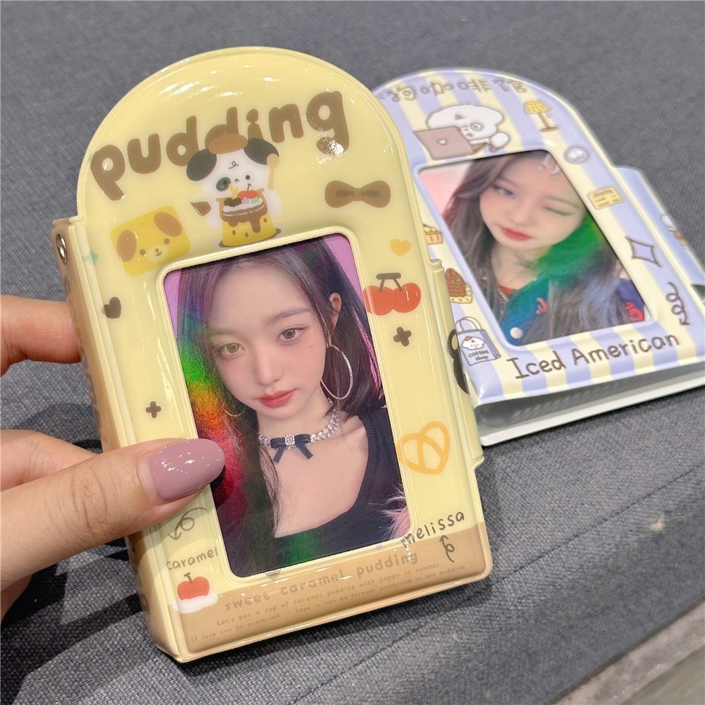 อัลบั้มรูปหมาน่ารัก3นิ้ว อัลบั้มการ์ดKpop ไอดอล 【พกพาสะดวก】สำหรับเก็บการ์ดขนาดเล็ก 2R แบบมินิ ดีไซน์น่ารัก กันฝุ่น