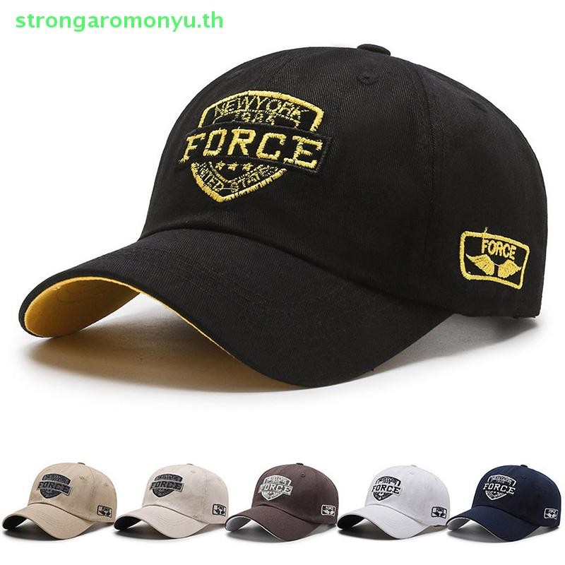 Strongaromonyu แฟชั่นเบสบอลหมวกกลางแจ้งหมวกหมวกเย็บปักถักร้อยผู้ชายผู้หญิง Hip Hop Tide Snapback หมวกปรับได้ TH