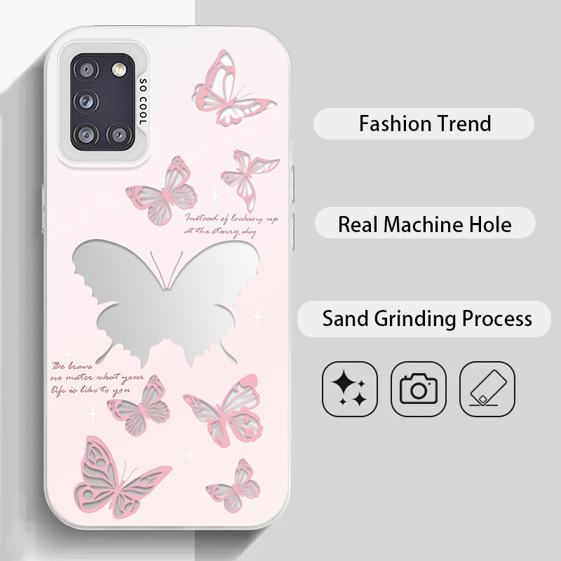 สําหรับ Samsung Galaxy A31- Samsung A31 4G , ผีเสื้อสวย, เคสโทรศัพท์ IMD ป้องกันการตกแบบด้านคุณภาพสูง