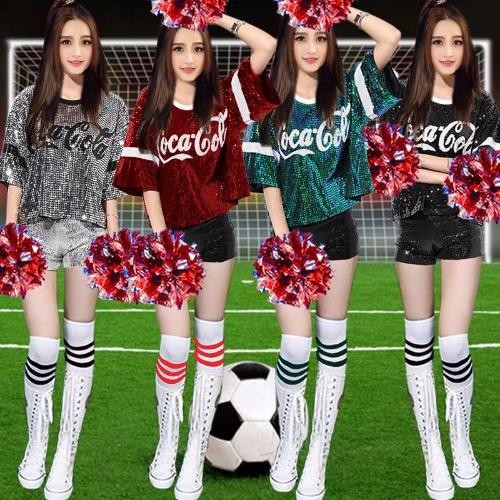 Hip Hop Jazz Dance เครื่องแต่งกาย Modern Dance C Mile C Mile เลื่อมเชียร์ลีดเดอร์ Street Dance ชุดเค