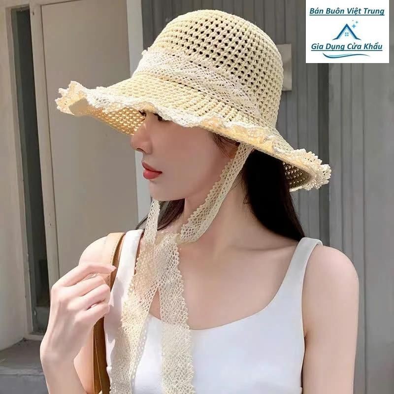 หมวกแฟชั่นชายหาด (P0300BBVT) หมวกกันแดดปีกกว้าง (P0300BBVT)
