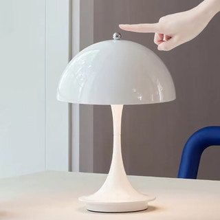 Rechargeable LED mushroom Table Lamp Wireless Touch Night Light for Hotel Bar Bedroom Decor Light