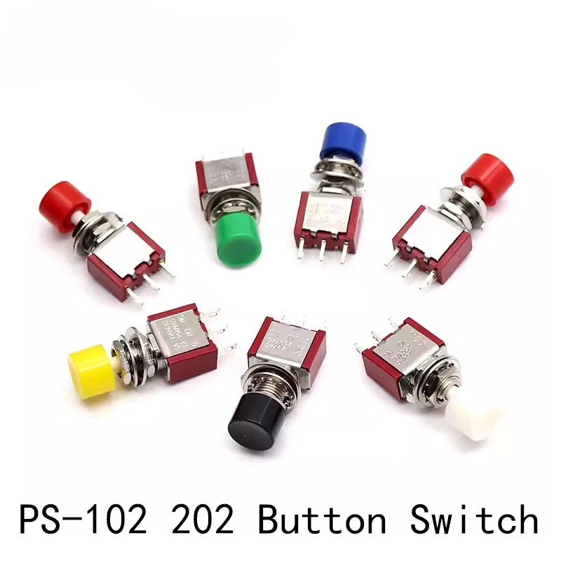 Ps-102 3Pin C-NO-NC 6 มม.Mini Momentary อัตโนมัติกลับ Push ปุ่มสวิทช์ 2A250VAC/5A 120VAC สลับสวิทช์ 
