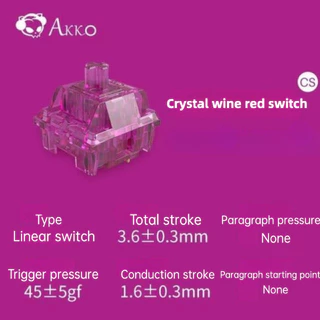 AKKO CS Series ที่กําหนดเองที่มีสีสันคีย์บอร์ดสวิทช์ Hot Swap Universal อุปกรณ์เสริม Cross ย่อหน้า Linear Touching Switch