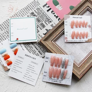 [maybeauty] 20 ชิ้นเล็บแสดงกระดาษแข็งสไตล์เรียบง่ายเล็บปลอมการ์ดสําหรับกดบนถ่ายภาพอุปกรณ์ประกอบฉากร้านทําเล็บ {TH}