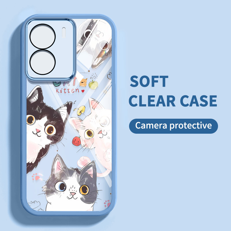 YBD เคสโทรศัพท์สําหรับ Redmi A5 Turbo 4 Pro Xiaomi POCO F7 5G POCO C71 Happy Five ลูกแมวสร้างสรรค์ปล
