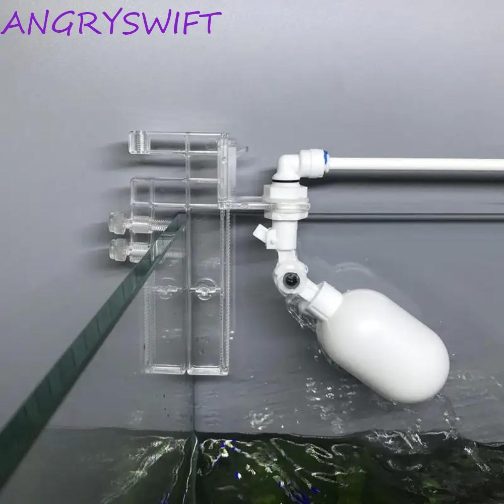 วาล์วลูกลอย ANGRYSWIFT, บอลวาล์วตู้ปลาขนาดเล็กแบบปรับได้, น้ํายาปิดอัตโนมัติพลาสติกสีขาว พิพิธภัณฑ์สัตว์น้ําเติมน้ําอัตโนมัติ