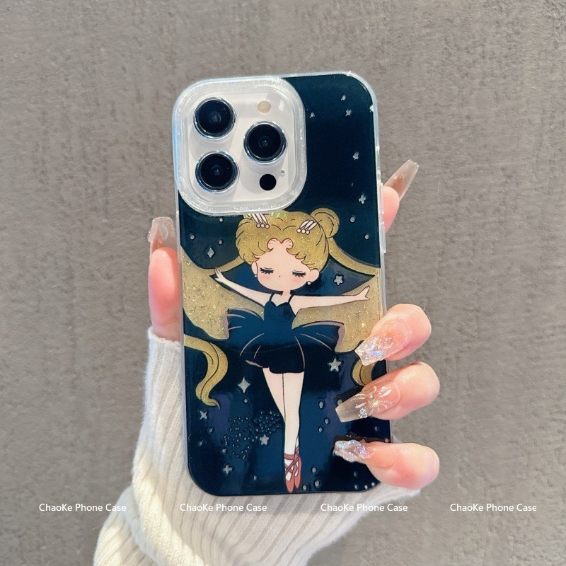 สำหรับ เคสไอโฟน11 ไอโฟน 13 ไอโฟน 16 pro max ไอโฟน15 ไอโฟน16 ไอโฟน 12 เคสโทรศัพท์กลิตเตอร์ใส DLSFK050