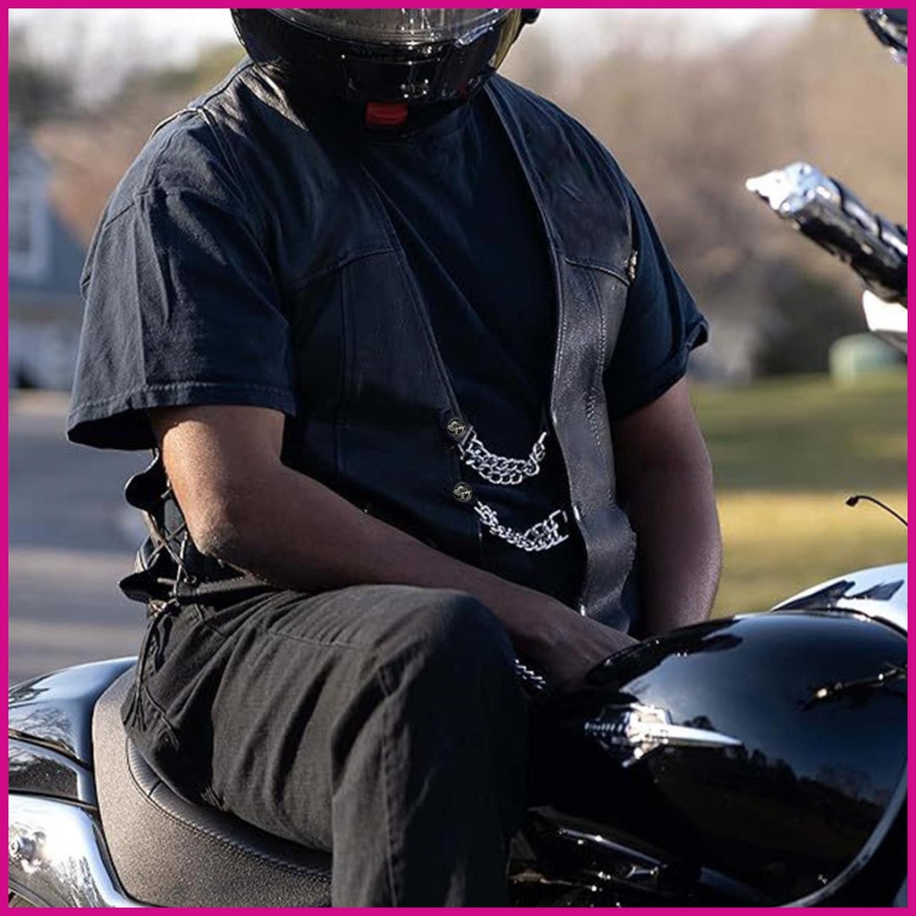 เสื้อกั๊ก Extender สําหรับผู้หญิง 2nd Amendment เสื้อกั๊ก Extender พร้อมโซ่ 4 ชิ้น Unisex Biker Vest